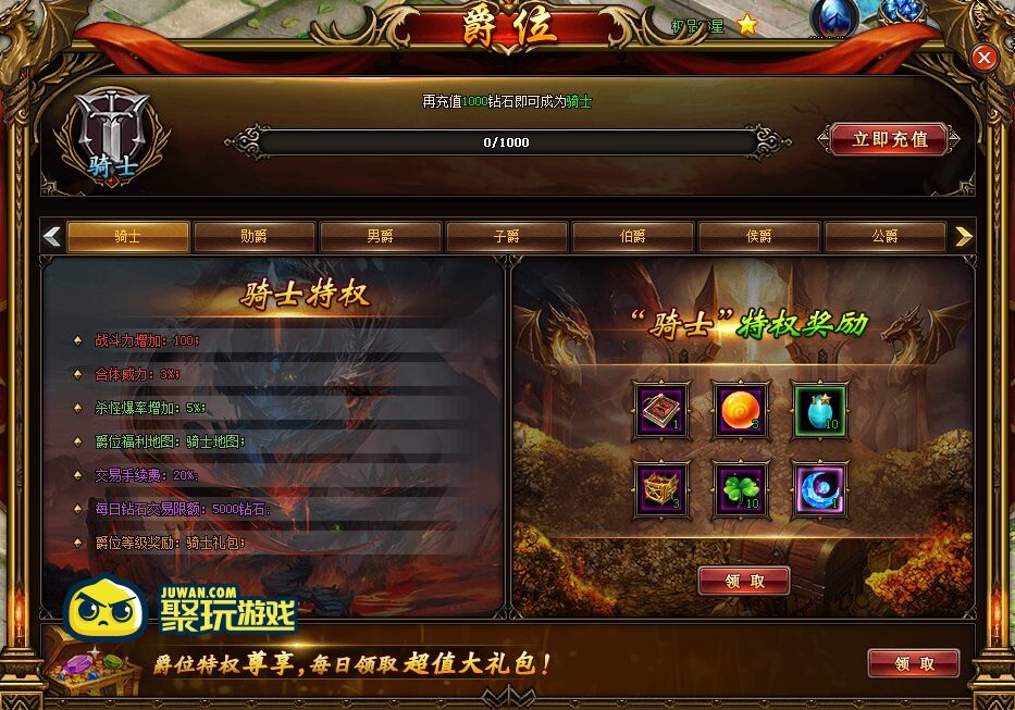 魔域觉醒爵位奖励 魔域觉醒爵位奖励